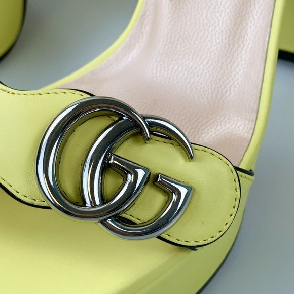 Gucci Yellow Platform Sandals - Picture 4 of 9
